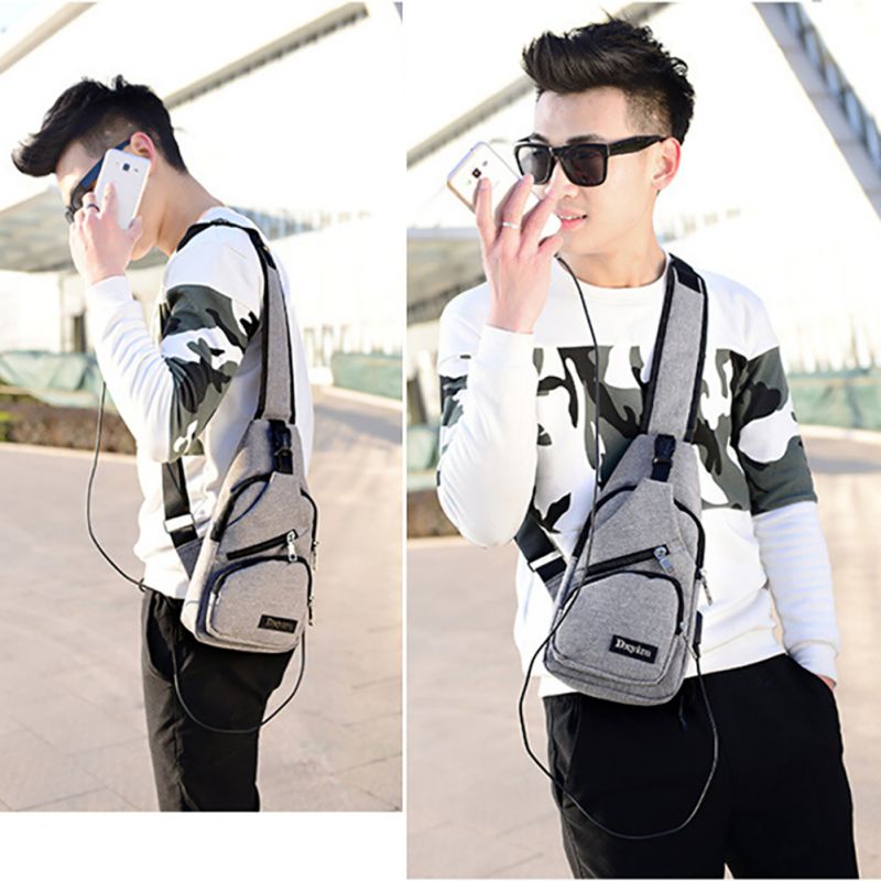 Antitheft Crossbody Bag With Usb Charging Port